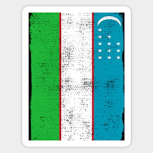 Flag Of Uzbekistan Magnet